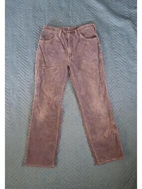 Vintage 70s Rustler Corduroy Pants Men’s Grey Boot Cut Sz 33x30 Retro Hippy Pant
